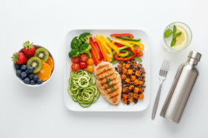 Nutrition and diet for fitness – balanced healthy meals for energy and muscle recovery